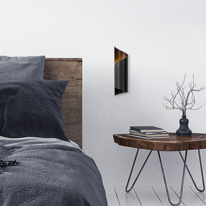 Opviq Lámpara de pared moderna e industrial en negro Opviq Lámpara de pared moderna e industrial en negro